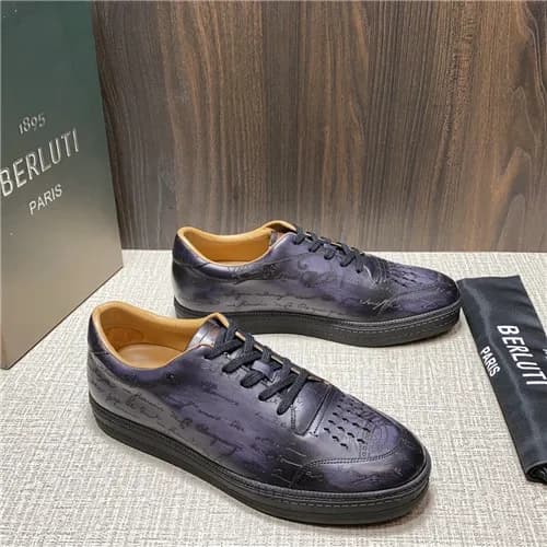 Berluti 2021 Men's Leather Sneakers,BERTS0280 … - 1
