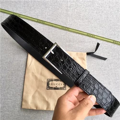 Gucci 2021 Men's Leather Belt,3.8cm,GUBT0224 -… - 1