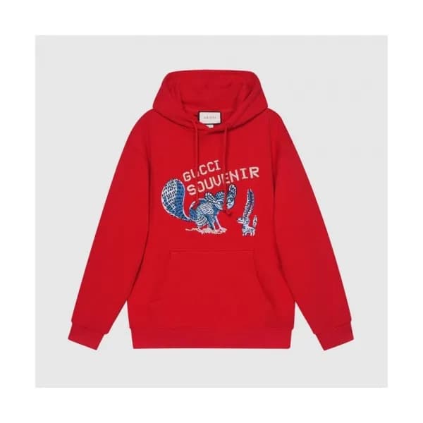 Gucci Mm/Wm Logo Casual Hoodie Red - 구찌 2021 남/녀 … - 1