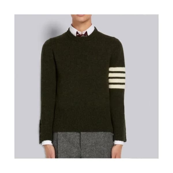Thom Browne Mm/Wm Strap Crew-neck Wool Sweaters K… - 1