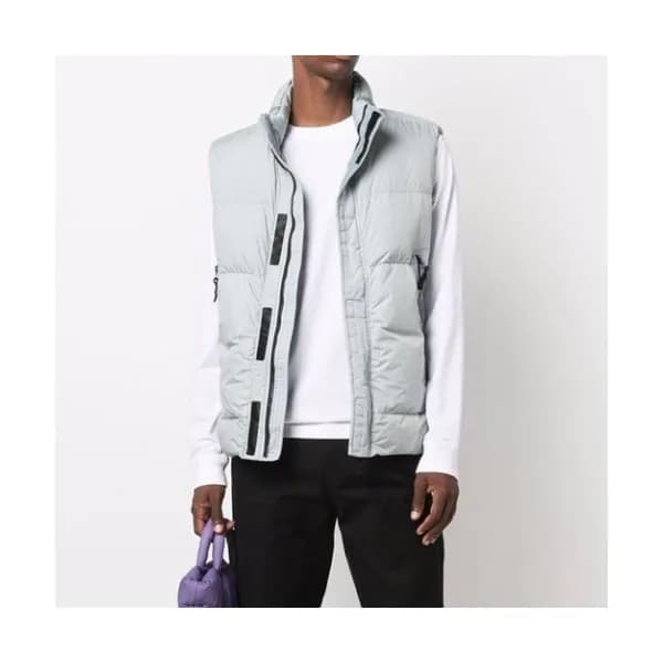 Stone Island Mens Casual Down Vest Gray - 스톤아일랜드 2… - 1