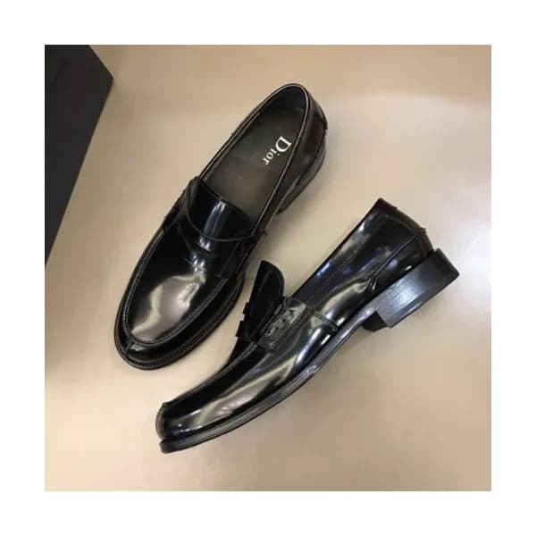 디올 남성 모던 레더 로퍼 Size(240-270) 블랙 - Dior Mens Mord… - 1