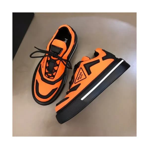 프라다 남성 레트로 레더 스니커즈 Size(240 - 270) 오렌지 - Prada M… - 1