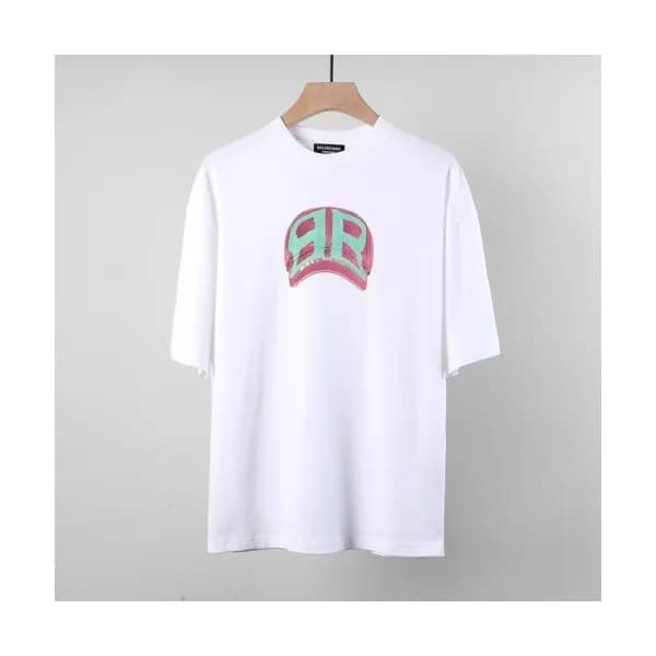 Balenciaga Unisex Logo Cotton Short Sleeved Tshir… - 1
