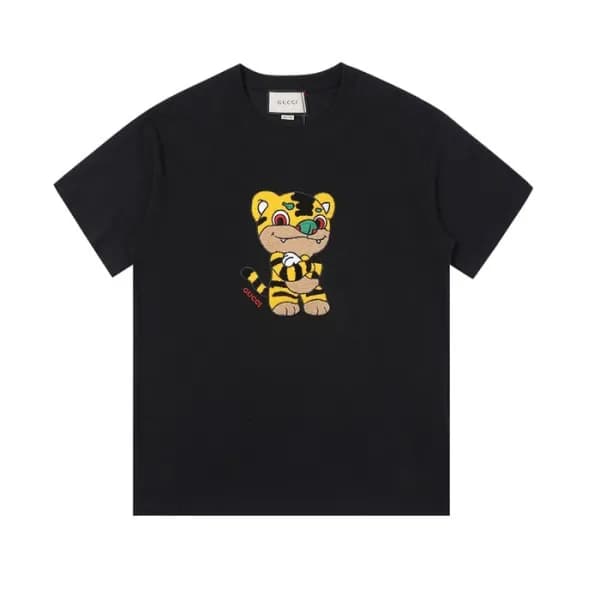 구찌 남/여 크루넥 블랙 반팔티 - Unisex Black Tshirts - guc0459… - 1