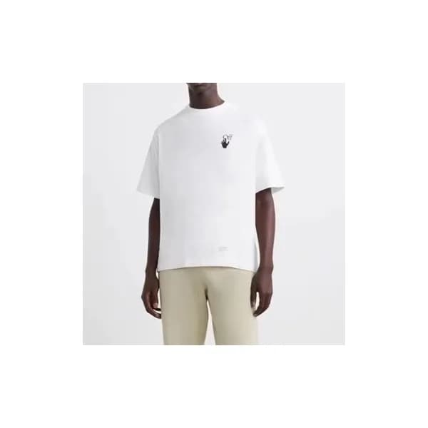 오프화이트 남성 모던 화이트 반팔티 - Mens White Tshirts - off0814… - 1