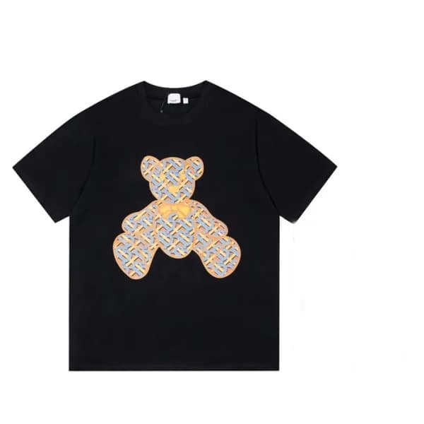버버리 남성 크루넥 블랙 반팔티 - Mens Black Tshirts - Bur04237x - 1