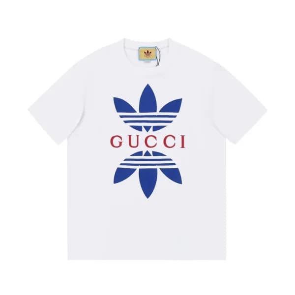 구찌 남/녀 크루넥 화이트 반팔티 - Unisex White Tshirts - guc048… - 1