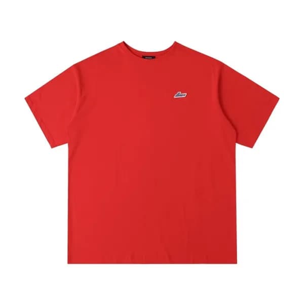 웰던 남/녀 크루넥 레드 반팔티 - Unisex Red Tshirts - wel0075x