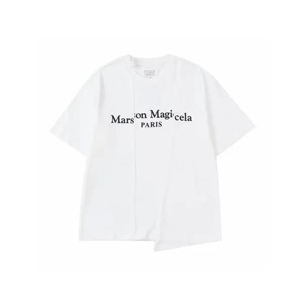 메종마르지엘라 남/녀 크루넥 화이트 반팔티 - Unisex White Tshirts - m… - 1