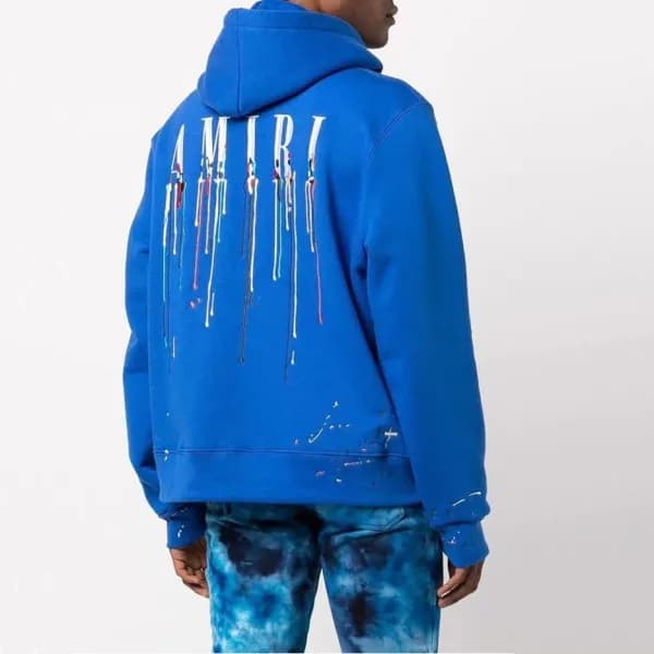 아미리 남성 캐쥬얼 블루 후드티 - Amiri Mens Blue Hoodie - amr03… - 1