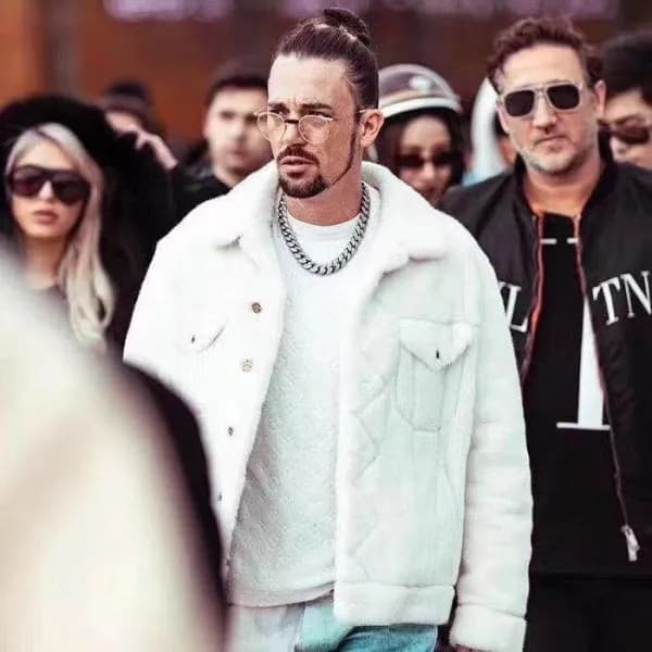 루이비통 남성 화이트 밍크 자켓 - Louis vuitton Mens White Jacke… - 1