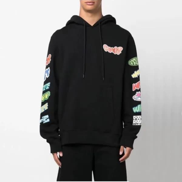 오프화이트 남성 블랙 후드티 - Off-white Mens Black Hoodie - of…