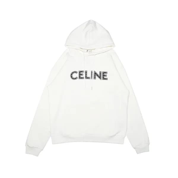 셀린느 남성 캐쥬얼 화이트 후드티 - Celine Mens White Hoodie - ce… - 1