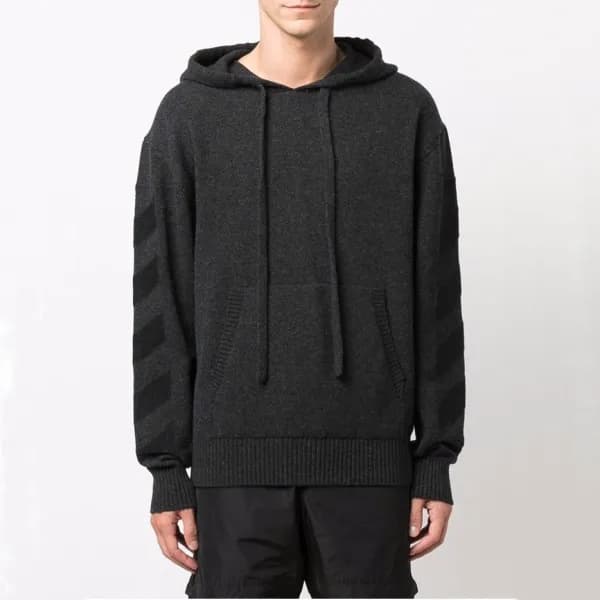 오프화이트 남성 블랙 후드티 - Off-white Mens Black Hoodie - of… - 1