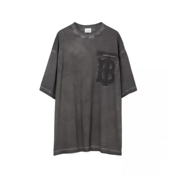 버버리 남성 그레이 크루넥 반팔티 - Burberry Mens Gray Tshirts - … - 1