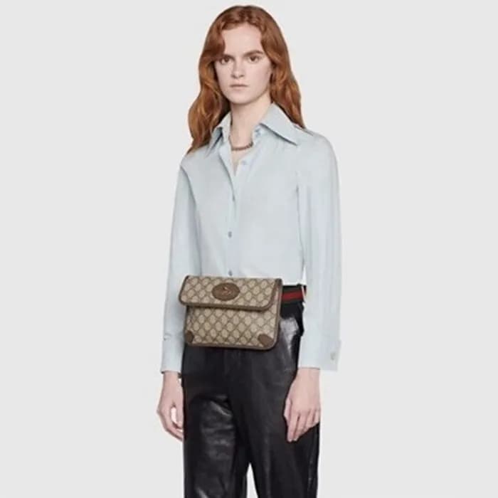 구찌 여성 브라운 GG Supreme 힙색 - Gucci Womens Brown Hip-s… - 1