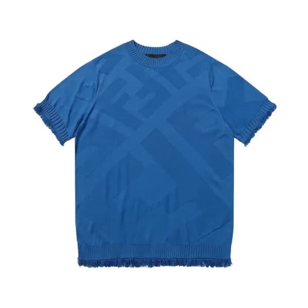 펜디 남성 블루 크루넥 반팔티 - Fendi Mens Blue Short sleeved T… - 1