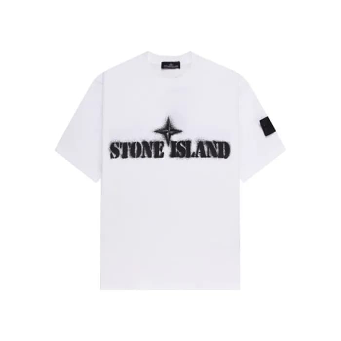 스톤아일랜드 남성 화이트 크루넥 반팔티 - Stone Island Mens White Ts… - 1