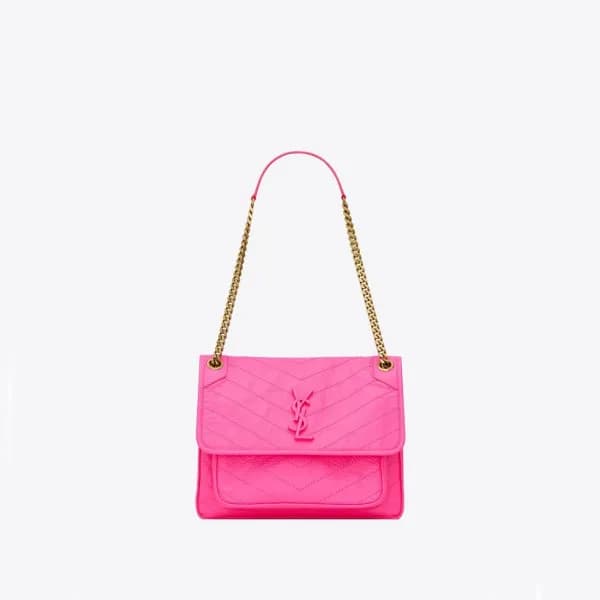 입생로랑 여성 핑크 니키백 - Saint Laurent Women Pink Niki Bag… - 1