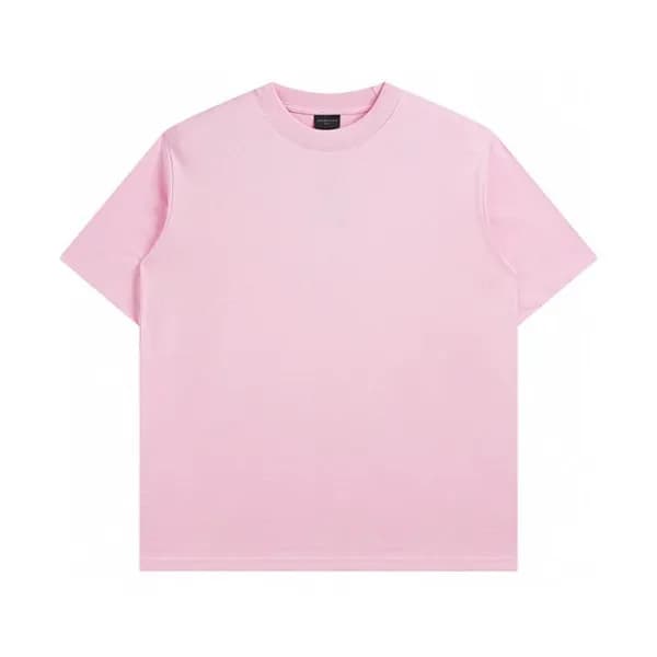 발렌시아가 남성 핑크 크루넥 반팔티 - Balenciaga Mens Pink Short s… - 1
