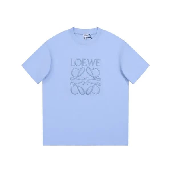 로에베 남/녀 블루 반팔티 - Loewe Unisex Blue Short sleeved T… - 1