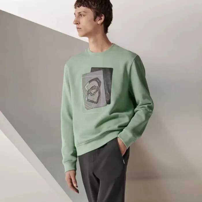 에르메스 남성 모던 그린 맨투맨 - Hermes Mens Green Tshirts - … - 1