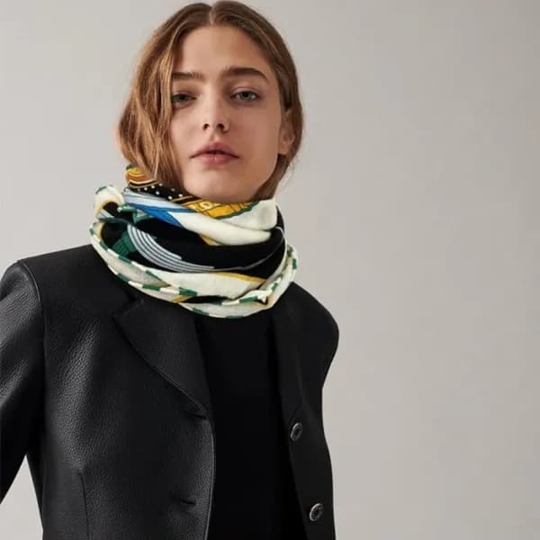 에르메스 여성 블랙 스카프 - Hermes Womens Black Scarf - he443… - 1