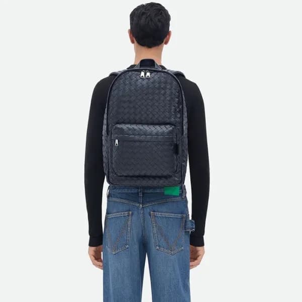 보테가베네타 남성 클래식 네이비 백팩 - Bottega veneta Mens Navy Ba… - 1