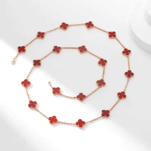 반클리프 아펠 여성 레드 목걸이 - Van Cleef & Arpels Womens Red … - 1