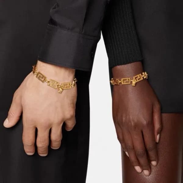 베르사체 남/녀 옐로우 골드 팔찌 - Versace Unisex Yellow Gold Ba… - 1