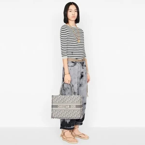 디올 여성 그레이 북토트 - Dior Womens Gray Book Tote - dib51… - 1