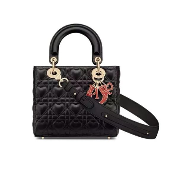 디올 여성 블랙 레이디 백 - Dior Womens Black Lady Bag - dib7… - 1