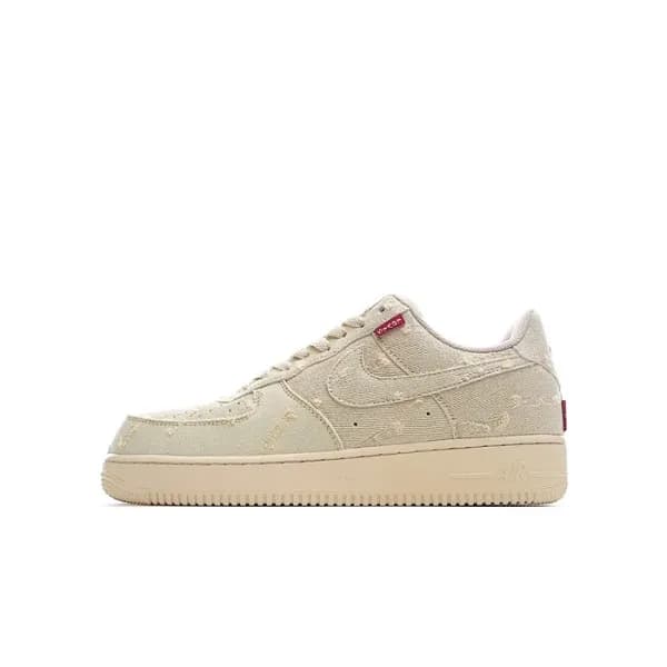 나이키 남/녀 베이지 스니커즈 - Nike Air Force 1 Unisex Sneaker… - 1
