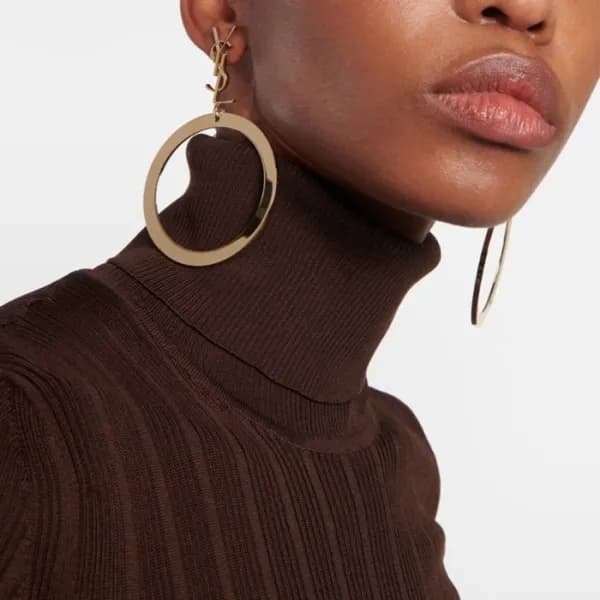 입생로랑 여성 골드 이어링 - Saint Laurent Womens Gold Earring… - 1