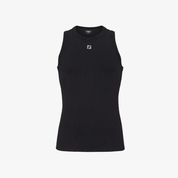 펜디 남성 블랙 나시 - Fendi Mens Black Sleeveless Tshirt -…