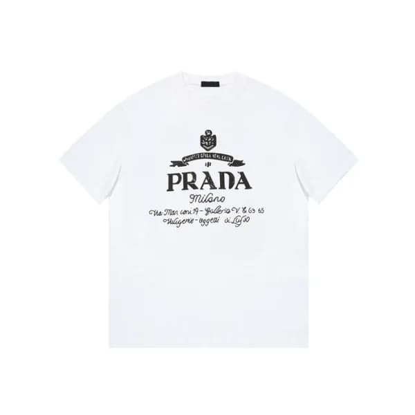 프라다 남성 라운드 반팔 티셔츠 - Prada Mens Round Tshirts - prc… - 1