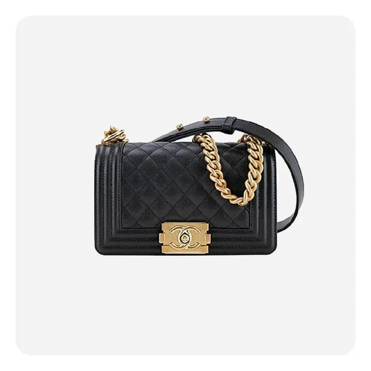 샤넬 보이백 스몰 캐비어 블랙 골드 - Chane Boy Bag Small Caviar B… - 1