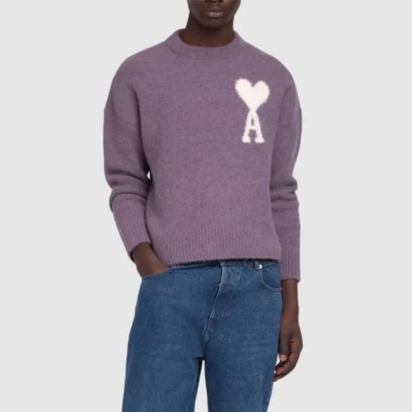 아미 남성 라운드 니트웨어 - Ami Mens Round Knitwear - amc3708… - 1