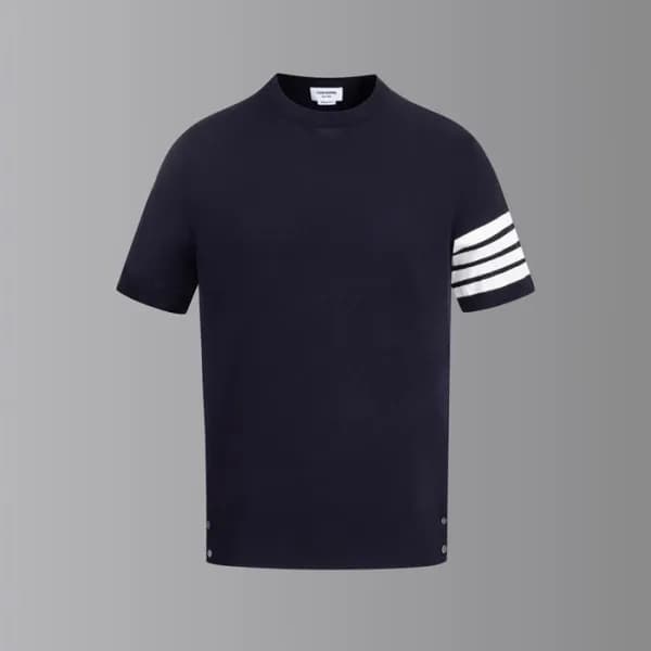 톰브라운 남성 라운드 반팔티 - Thom Browne Mens Round Tshirts -… - 1