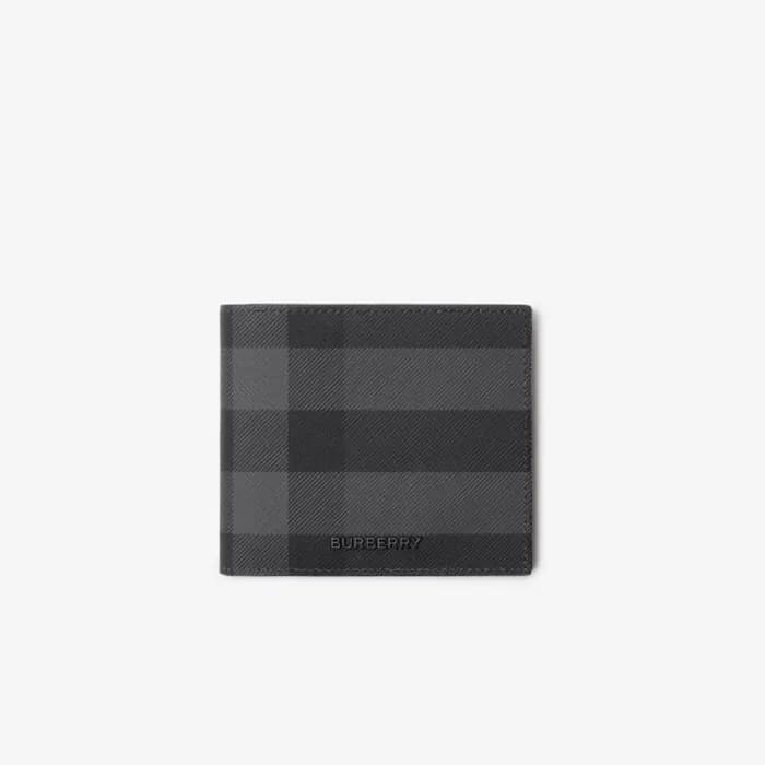 버버리 남성 체크 바이폴드 지갑 - Burberry Mens Check Bifold Wal… - 1