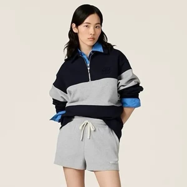 미우미우 여성 집업 맨투맨 - Miumiu Womens Zip-up Tshirt - mic… - 1