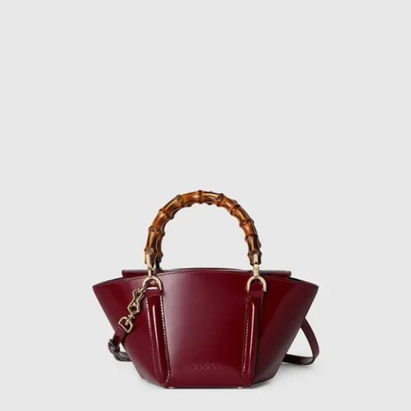 구찌 여성 뱀부 탑 핸들 미니 토트백 - Gucci Womens Bamboo Top Han… - 1