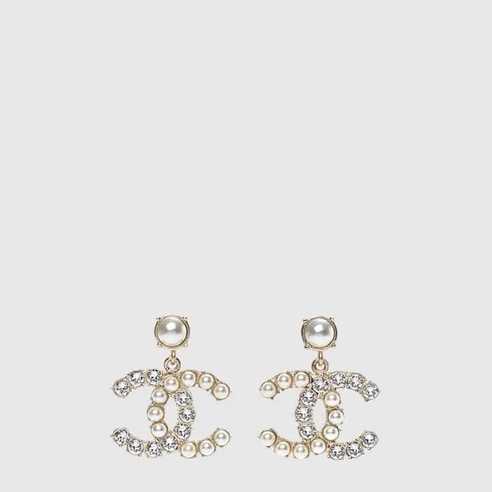 샤넬 여성 CC 진주포인트 드롭 이어링 - Chanel Womens CC Pearl Poi… - 1
