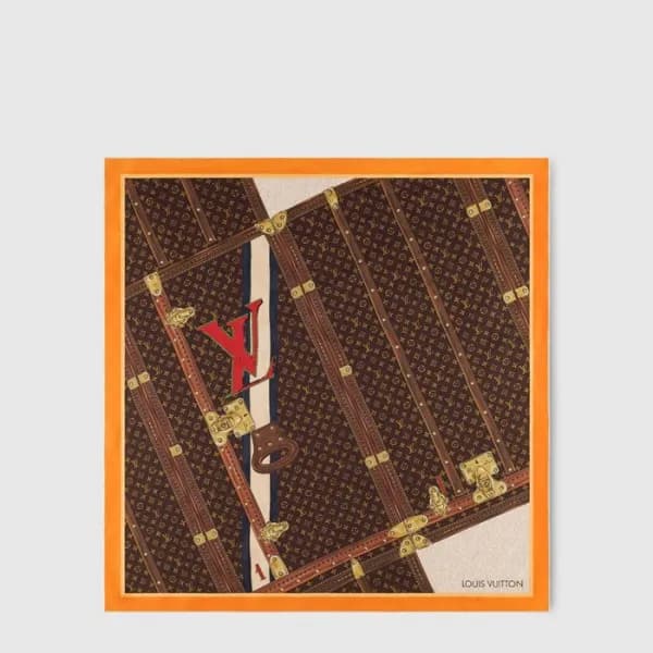 루이비통 여성 타임 트렁크 스퀘어 스카프 - Louis vuitton Womens Time… - 1