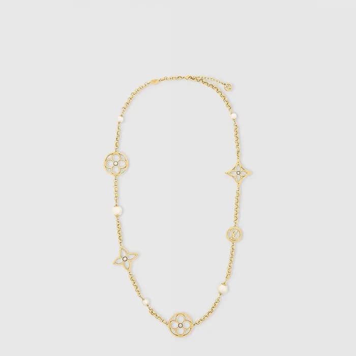 루이비통 여성 펄리 플라워 소투아르 네크리스 - Louis vuitton Womens Pearly Flower Soutoir Necklace - acc8728x