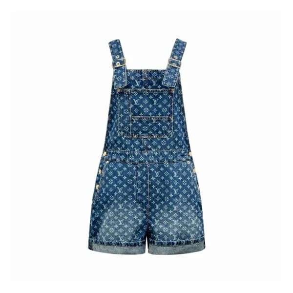루이비통 여성 모노그램 데님 오버롤 - Louis vuitton Womens Monogram Denim Overalls - lvc16381x