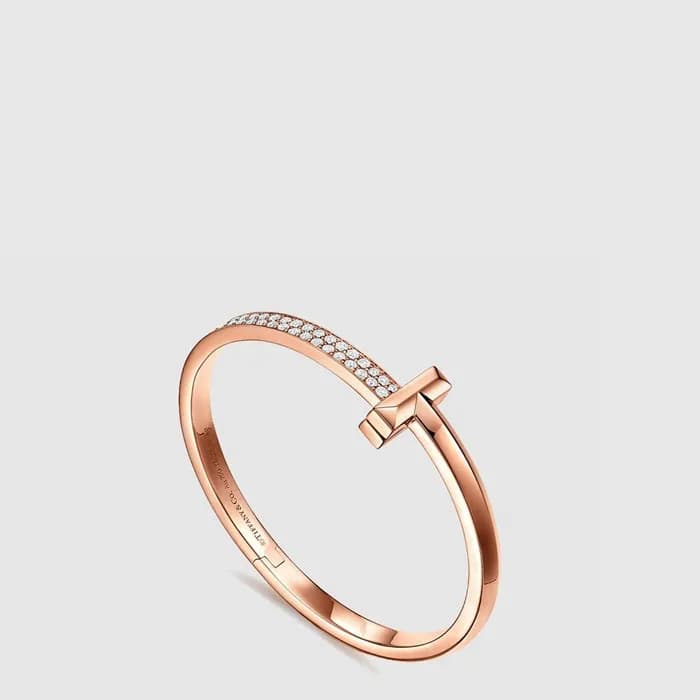 티파니 여성 T1 다이아 뱅글 브레이슬릿 미듐 - Tiffany & Co Womens T1 Diamond Bangle Bracelet Medium - acc9101x - 1
