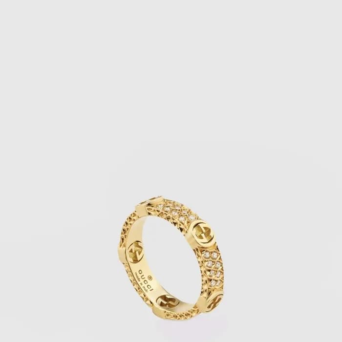구찌 여성 인터로킹 G 링 - Gucci Womens Interlocking G Ring - acc10865x - 1