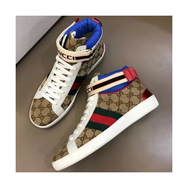 GUCCI 2018 MENS LEATHER ANKLE SKEAKERS - 구찌 남성 레더 … - 1